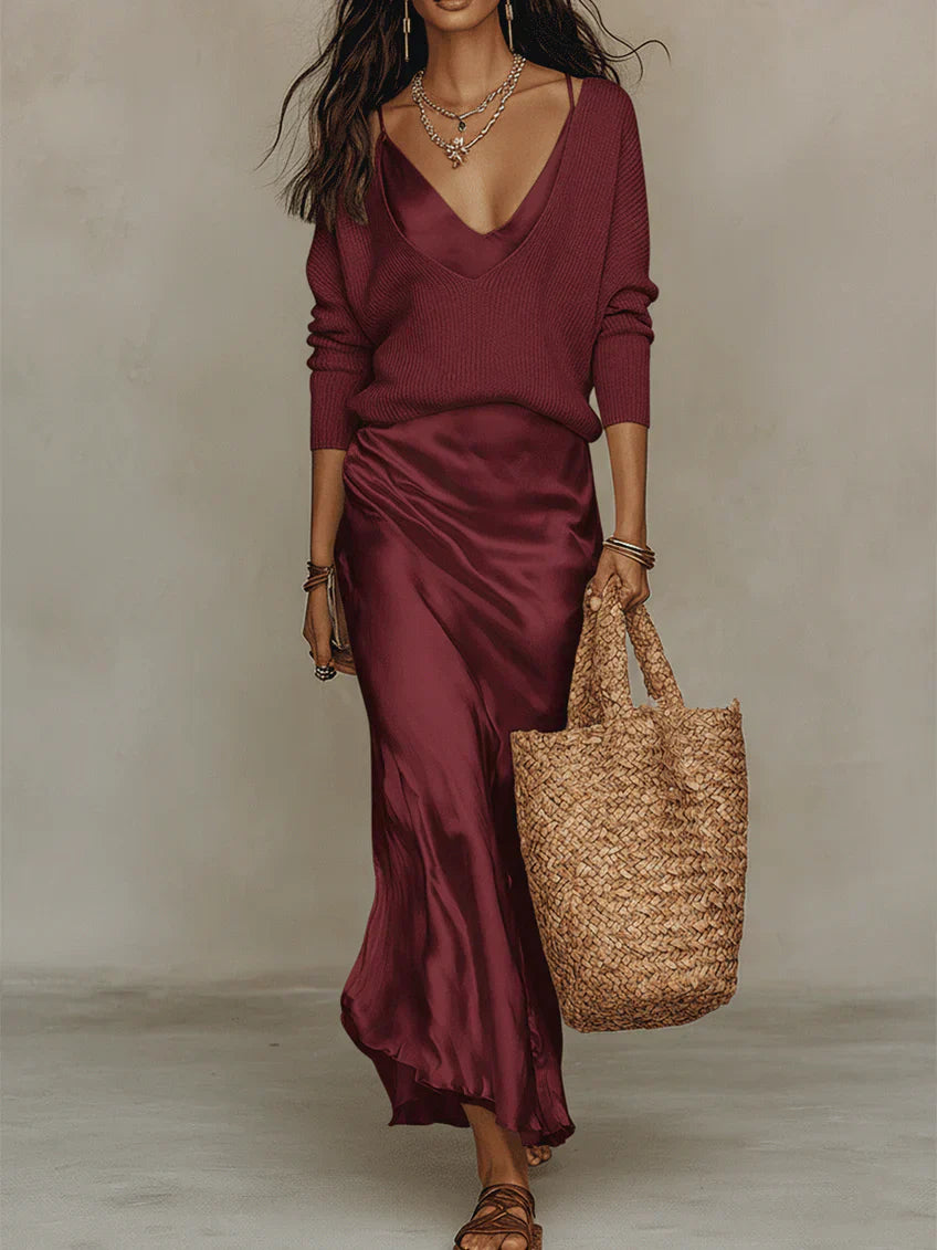 SARINA - SLIP DRESS E SET DI MAGLIERIA