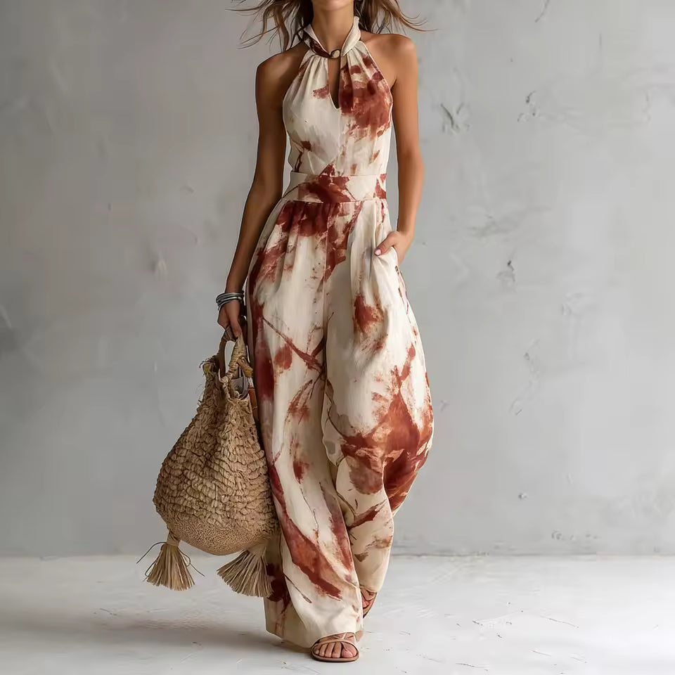 KERSTI - TUTA ELEGANTE CON STAMPA ARTISTICA