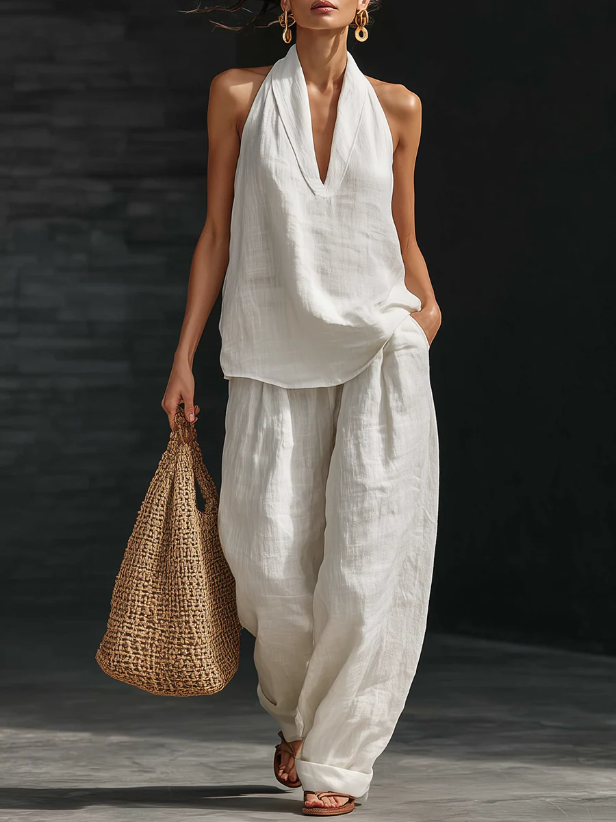 ZAPHY™ | COMPLETINO SENZA MANICHE E PANTALONE LARGO