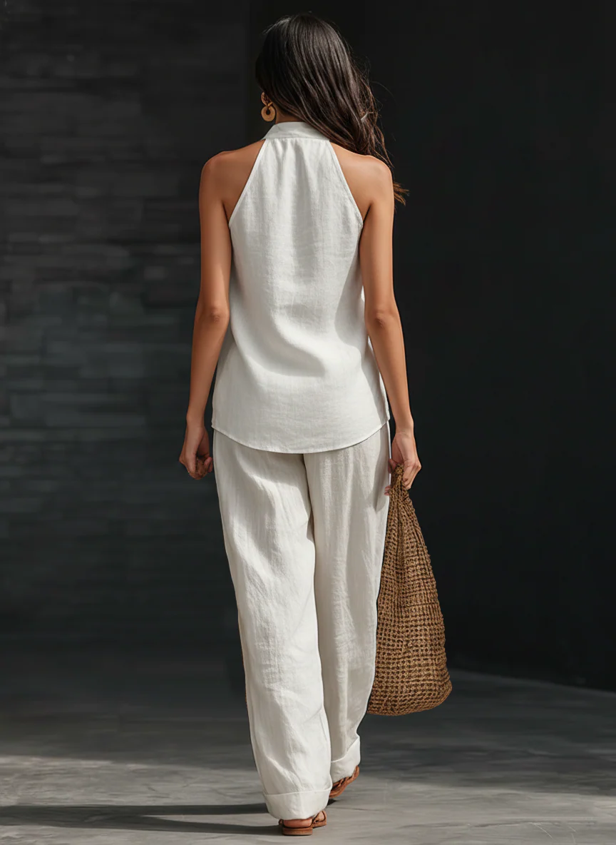 ZAPHY™ | COMPLETINO SENZA MANICHE E PANTALONE LARGO